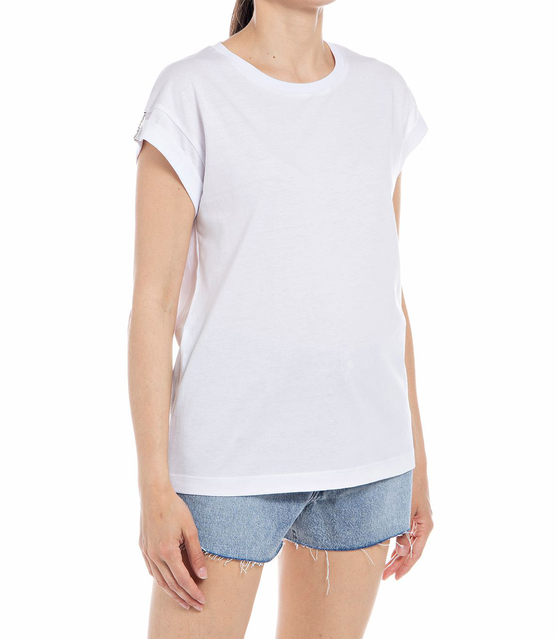 ターンナップコットンジャージーT 詳細画像 ホワイト 1